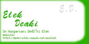 elek deaki business card